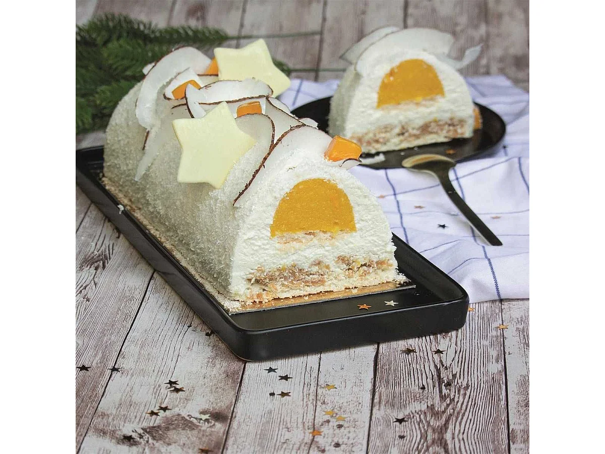 Moule à insert pour bûche 30 cm en acier inoxydable