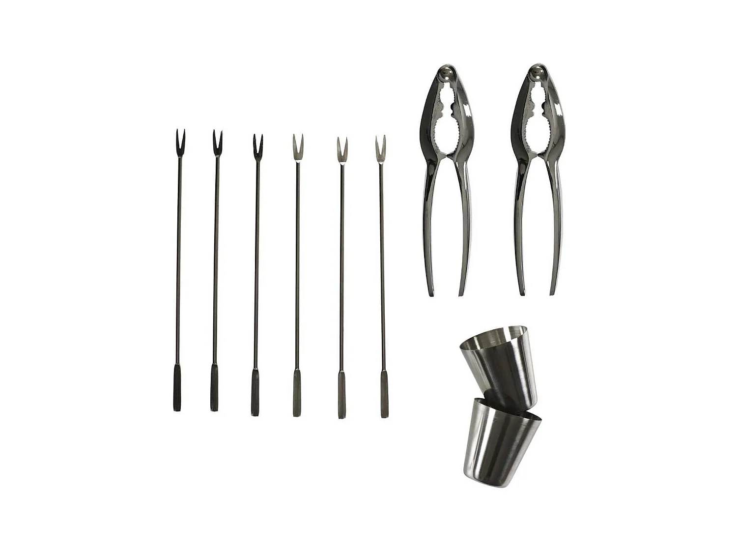 Coffret à crustacés 10 pièces en acier inoxydable