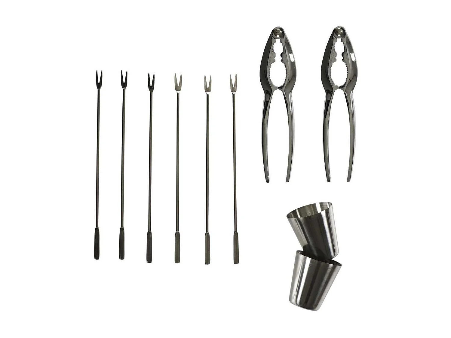 Coffret à crustacés 10 pièces en acier inoxydable