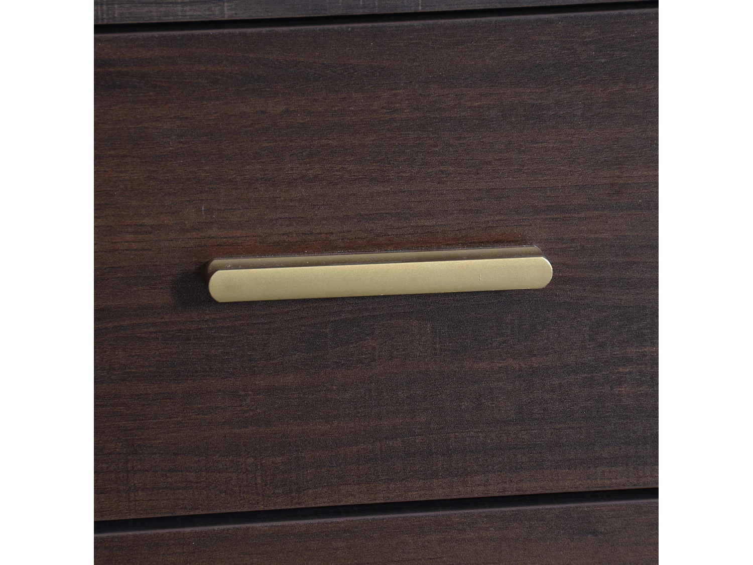 Meuble TV 190x40x52 cm en rotin salon avec 3 portes 2 tiroirs et rangement ouvert - pieds en bois - marron