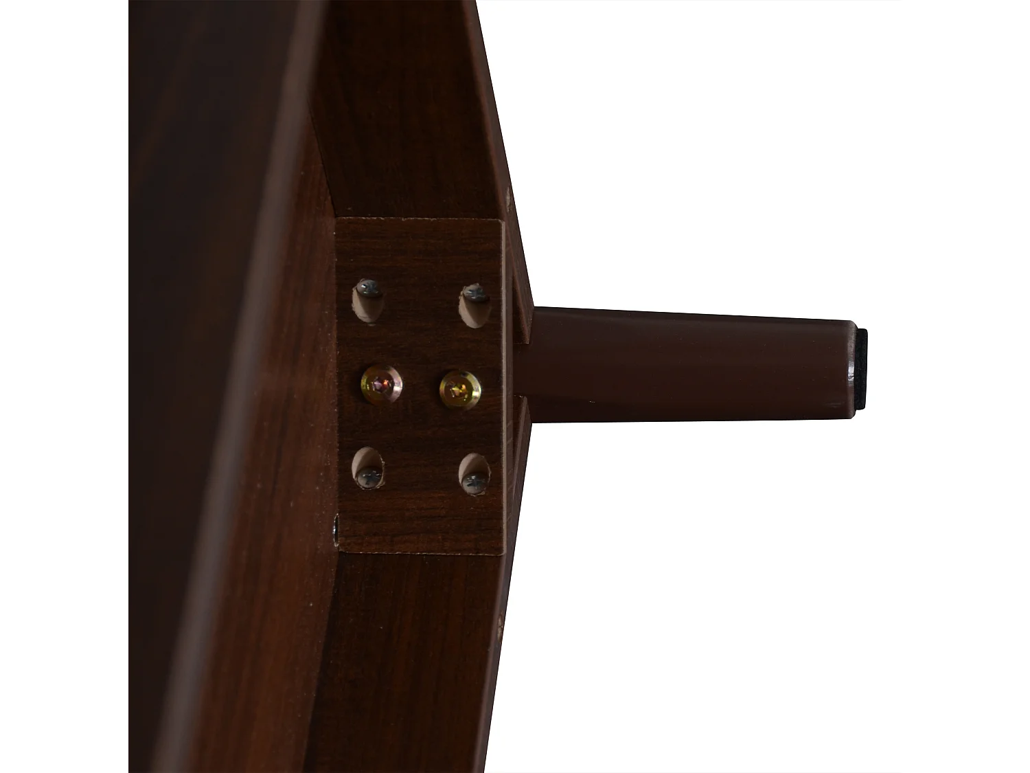 Meuble TV 190x40x52 cm en rotin salon avec 3 portes 2 tiroirs et rangement ouvert - pieds en bois - marron