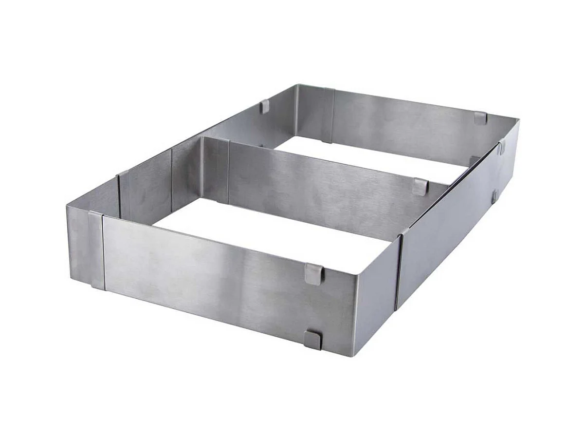 Cadre à pâtisserie extensible en acier inoxydable avec séparateur amovible