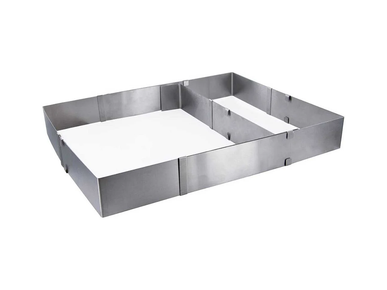 Cadre à pâtisserie extensible en acier inoxydable avec séparateur amovible