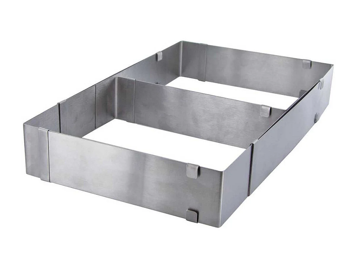 Cadre à pâtisserie extensible en acier inoxydable avec séparateur amovible