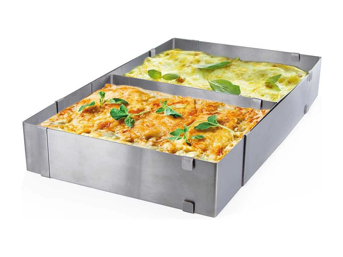 Cadre à pâtisserie extensible en acier inoxydable avec séparateur amovible