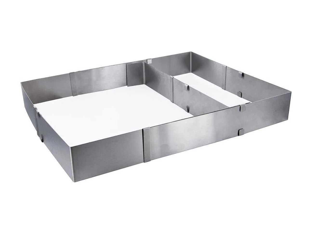 Cadre à pâtisserie extensible en acier inoxydable avec séparateur amovible