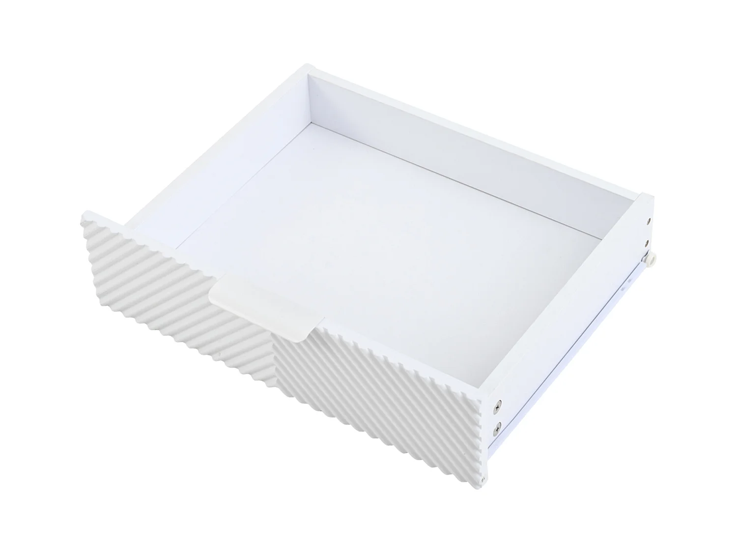 Meuble TV 200x40x50.5 cm avec 2 portes 2 tiroirs et rangement ouvert - verre décoratif - en bois - blanc