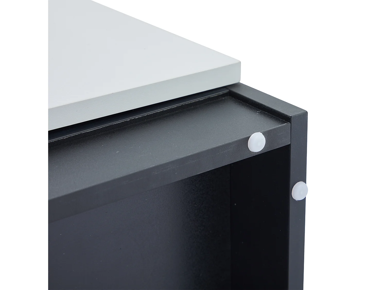 LED boekenkast vitrinekast met 4 deuren en open opbergruimte - opbergmeubel - zwart (80x30x200cm)