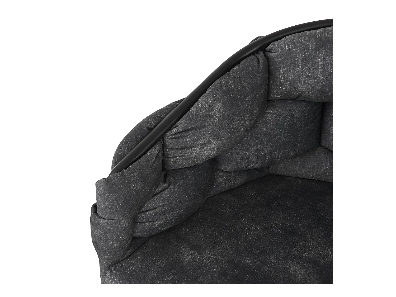 Lot de 2 chaises à manger rotatives en velours avec dossier rembourré et accoudoirs - pieds en métal noir - gris