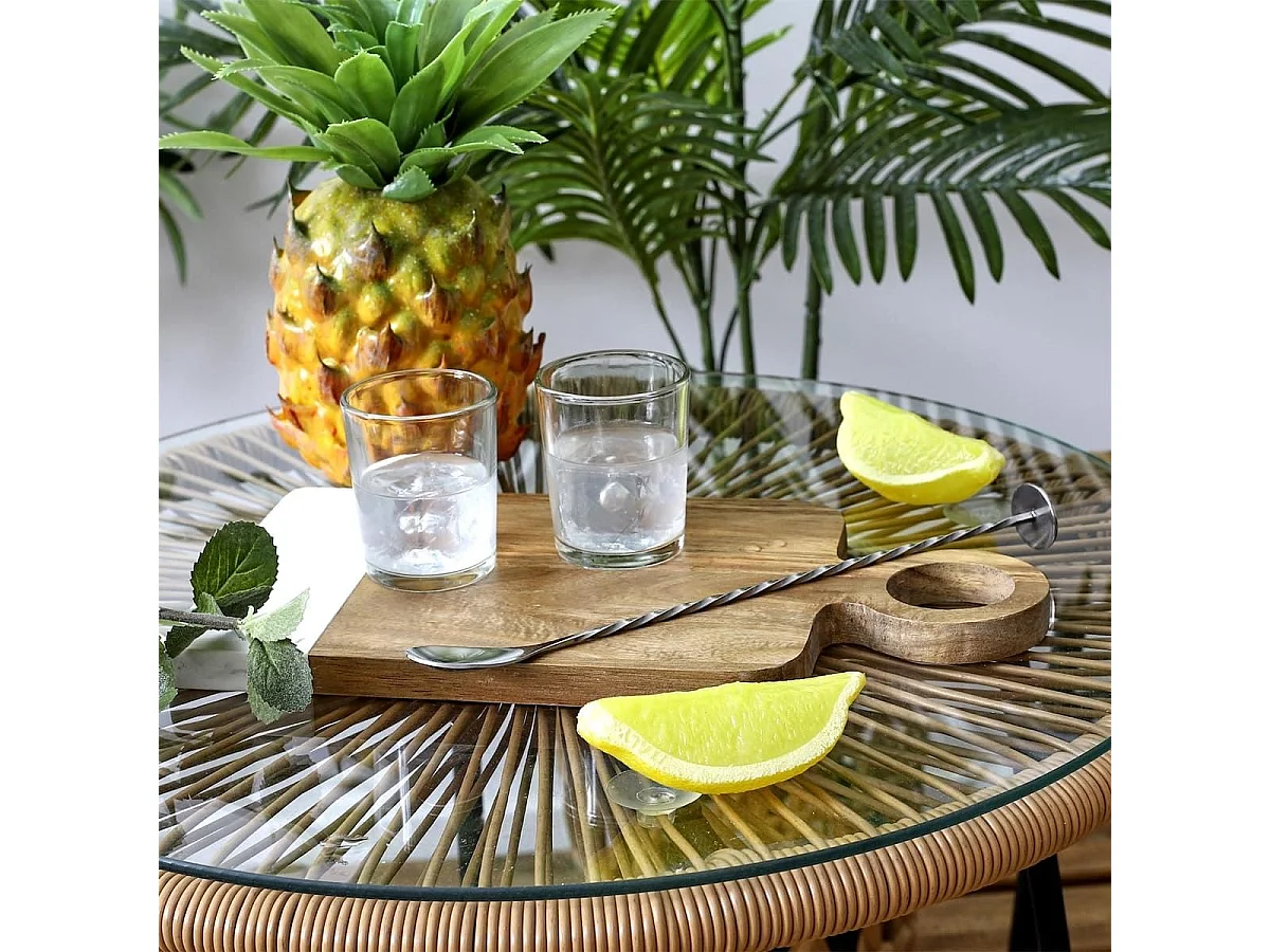 Cuillère à cocktail longue en acier inoxydable 25 cm