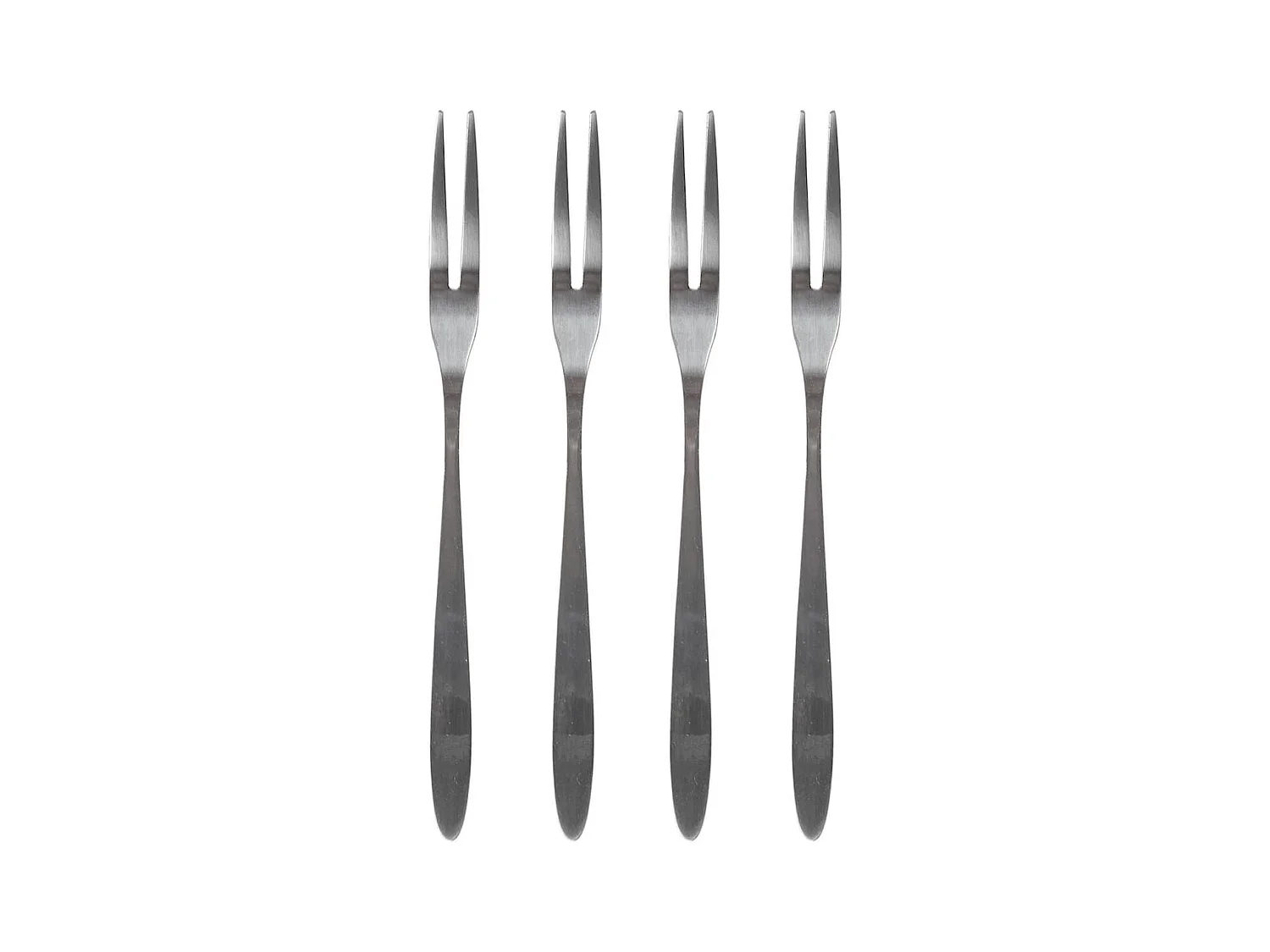 Set de 4 fourchettes à escargots en acier inoxydable argenté
