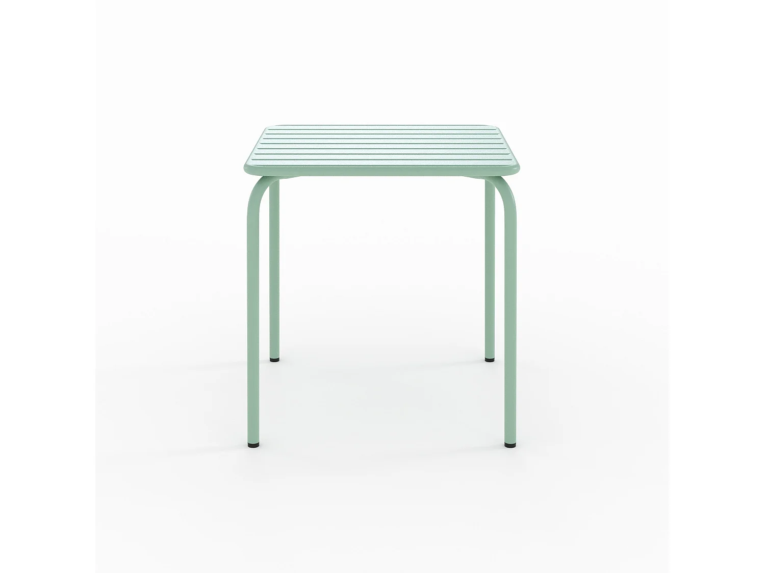 Table et chaises de jardin en métal vert 2 personnes - Yumi