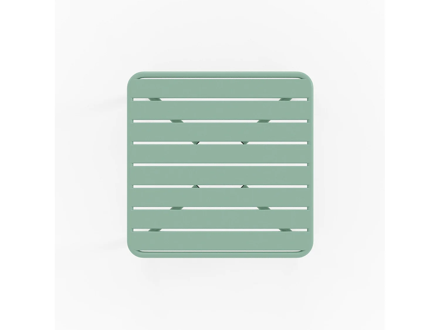 Table et chaises de jardin en métal vert 2 personnes - Yumi