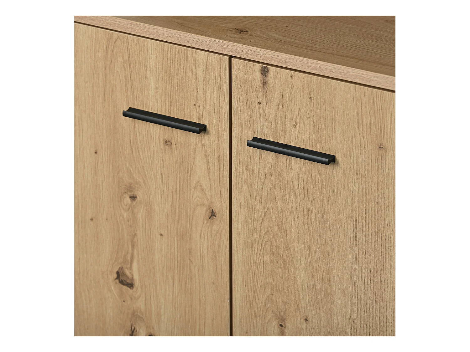 Buffet 150x35x75.9 cm avec 3 portes 3 tiroirs de rangement - poignées métalliques - bois - marron