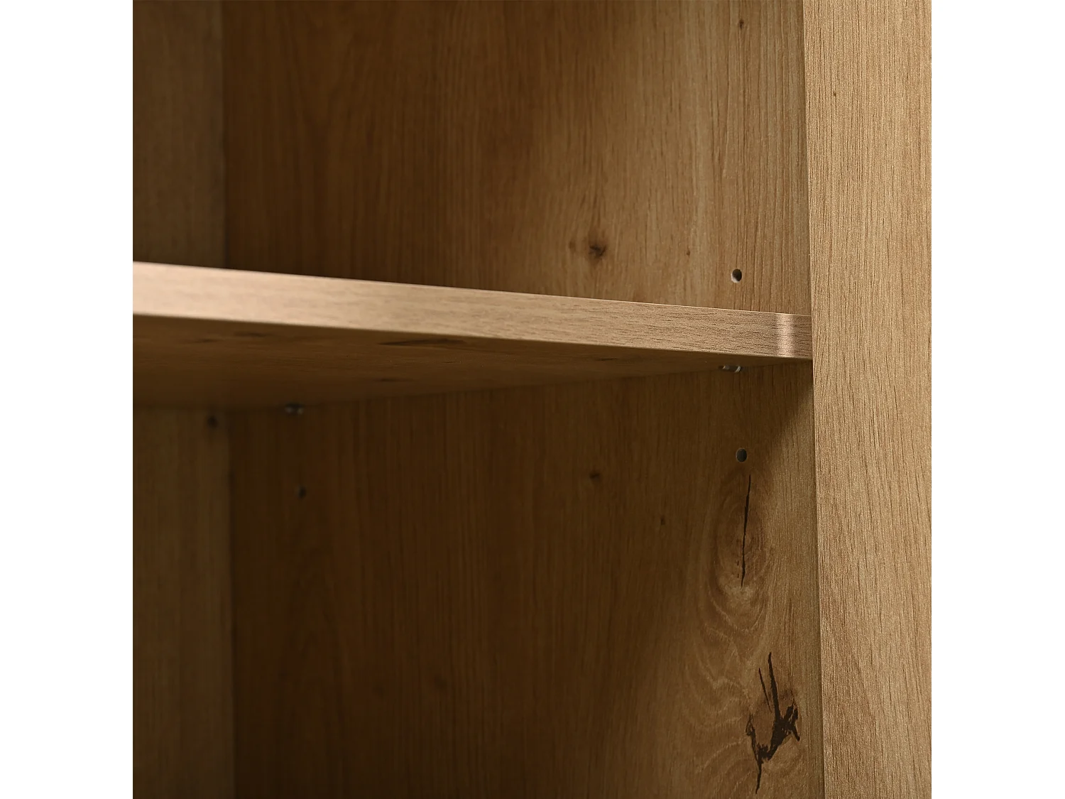 Buffet 150x35x75.9 cm avec 3 portes 3 tiroirs de rangement - poignées métalliques - bois - marron