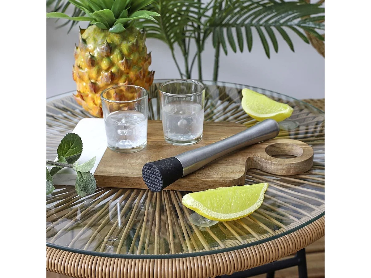 Pilon à cocktail en inox avec embout en polypropylène (L20,5 cm)