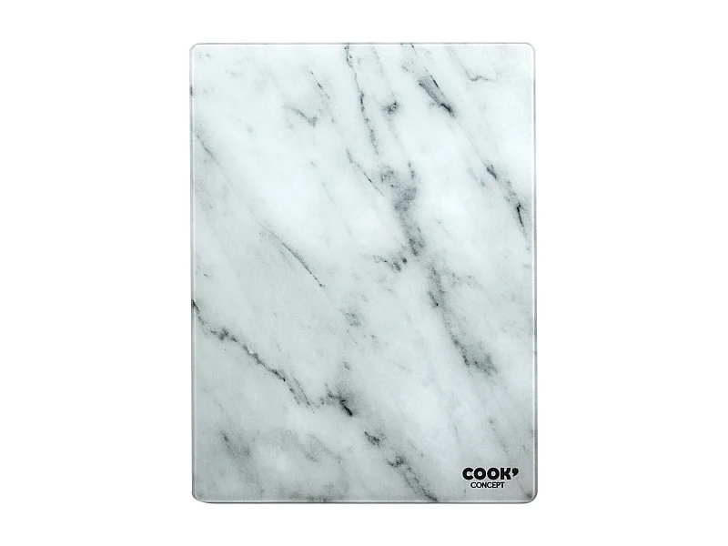 Planche à découper en verre trempé effet marbre