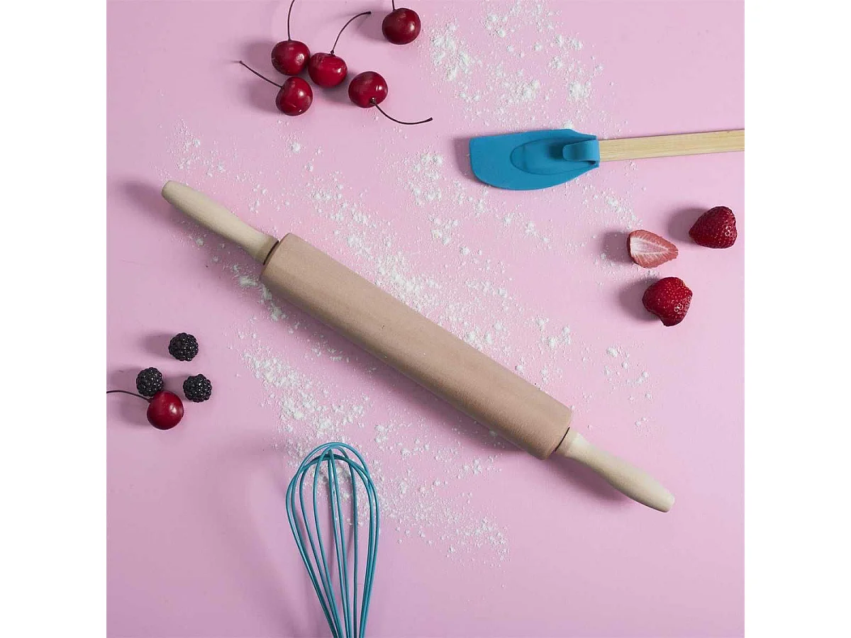 Rouleau à pâtisserie en bois de bouleau massif