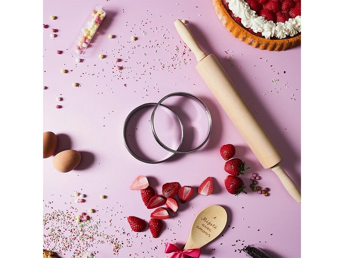 Lot de 2 cercles à tartelettes en inox