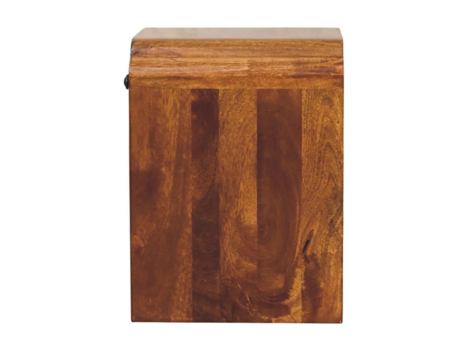 Artisan Furniture Bois Massif Table de Chevet Newton Mini en Châtaignier, 1 Tiroir et Étagère Ouverte, Brun Foncé