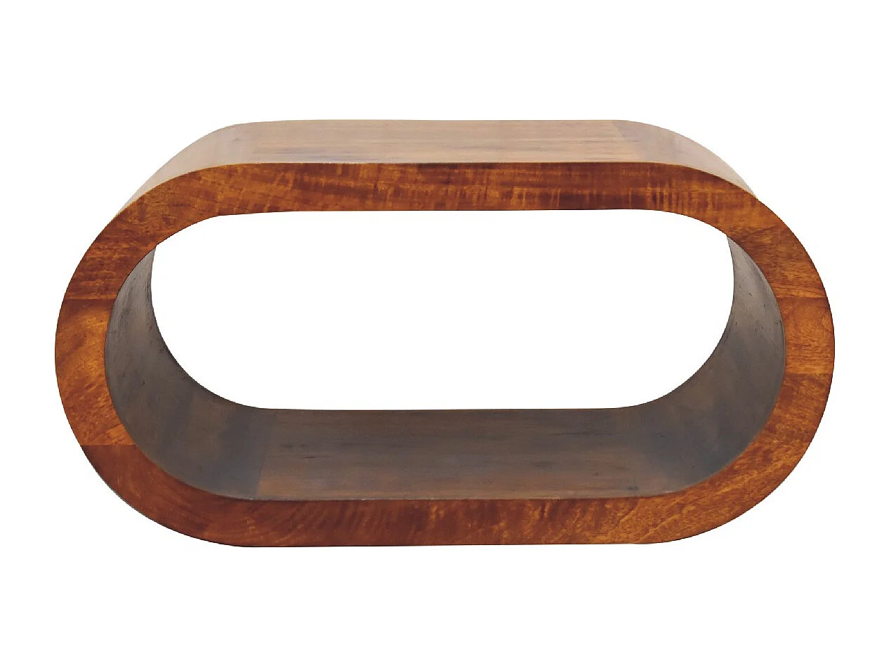 Artisan Furniture Massivholz Amaya Couchtisch, Offenes Fach, Dunkelbraun