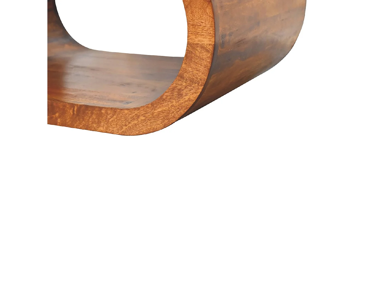 Artisan Furniture Bois Massif Table Basse Amaya, Fente Ouverte, Brun Foncé