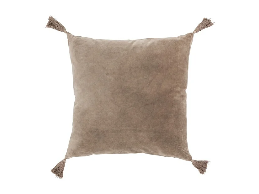 Coussin Déco en Velours "Roma" 45x45cm Marron