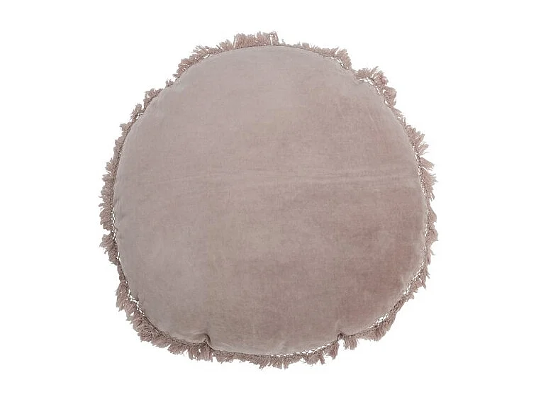 Coussin Rond en Velours "Rosta" 50cm Vieux Rose