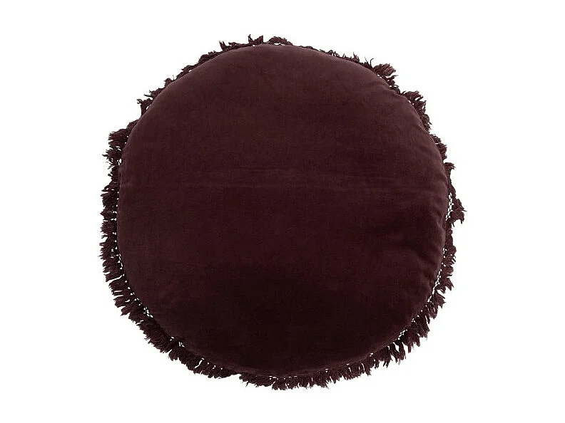 Cojín redondo de algodón malva de 47x47cm