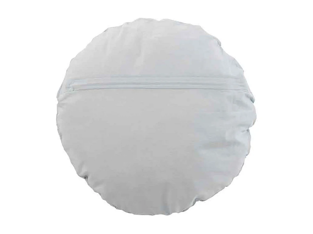 Coussin Rond Déco "Dentelle" 40cm Bleu