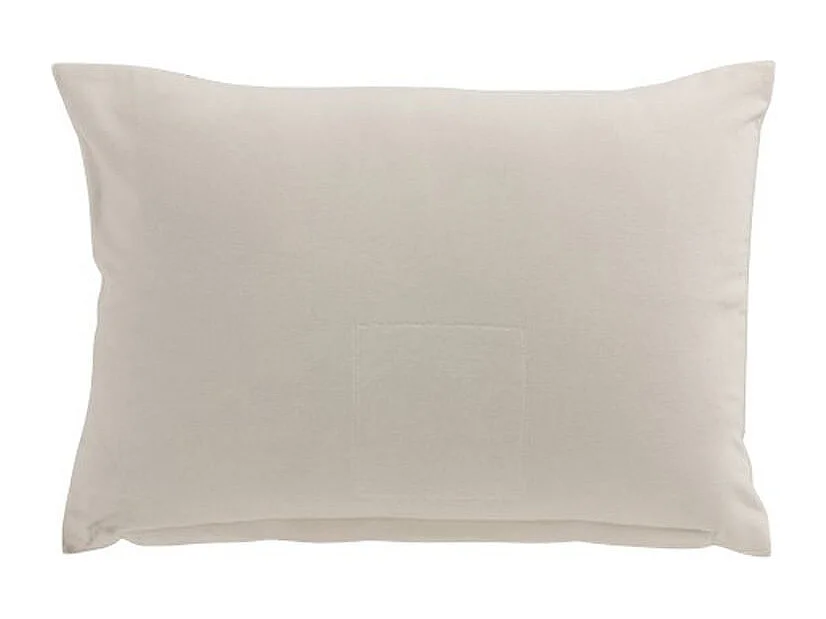 Cuscino rettangolare con specchi rotondi in velluto bianco 50x36cm
