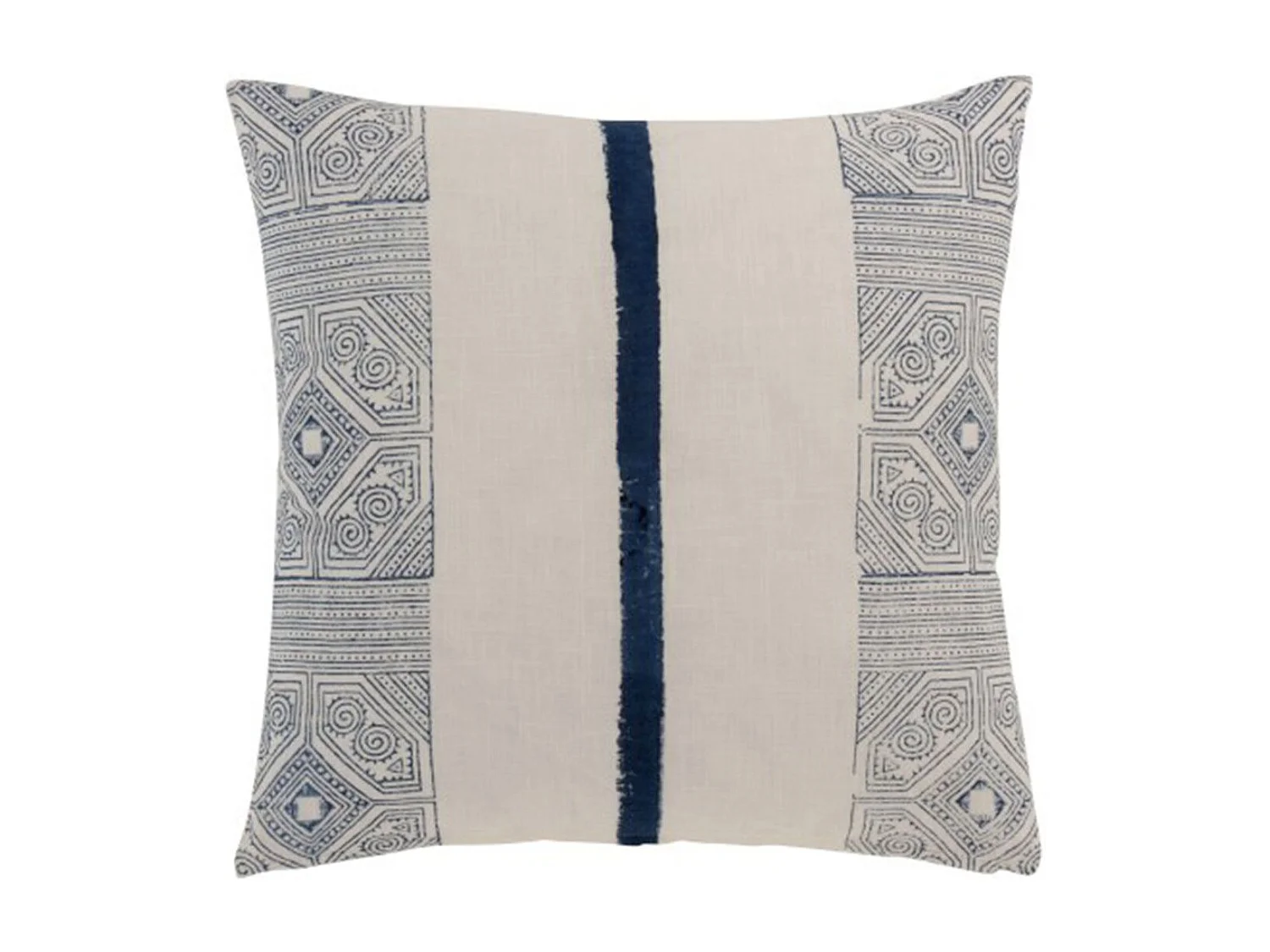 Cuscino rettangolare con motivo azteco in cotone blu 50x50 cm