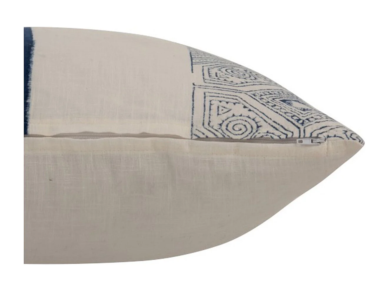 Cuscino rettangolare con motivo azteco in cotone blu 50x50 cm