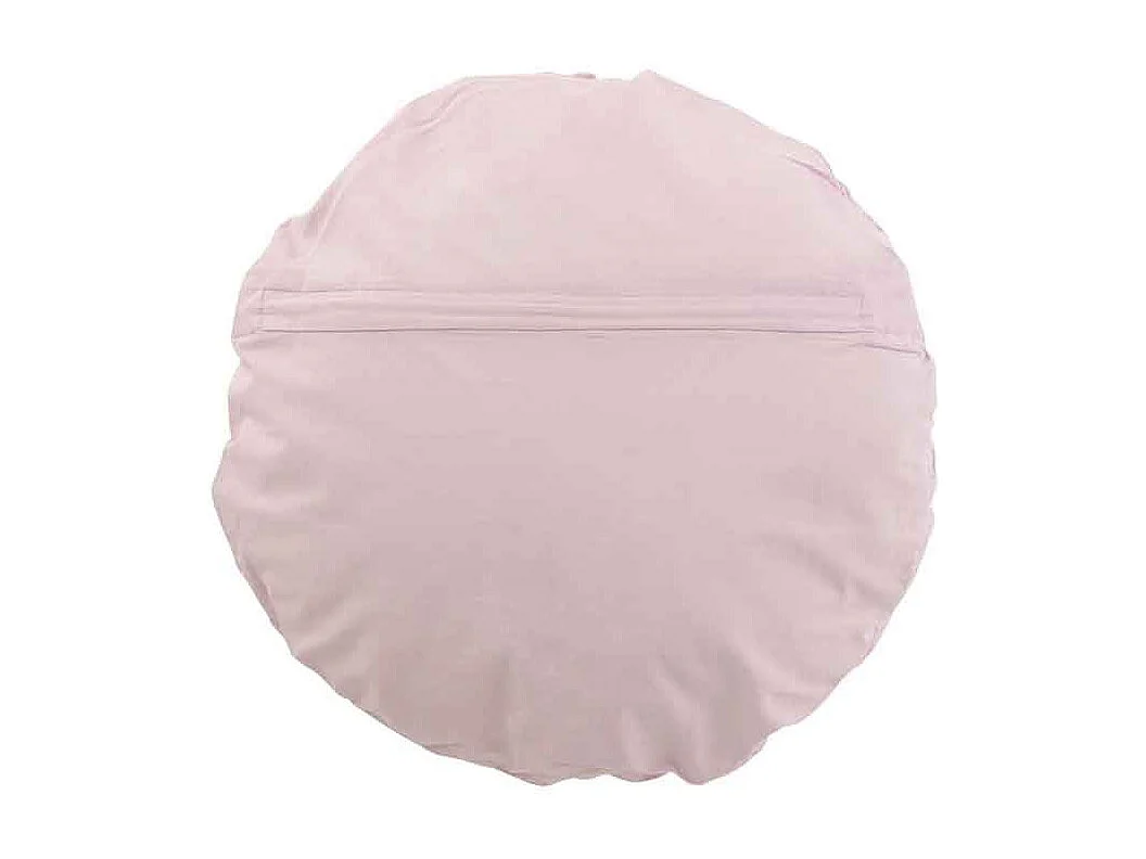 Coussin Rond Déco "Dentelle" 40cm Rose Mauve