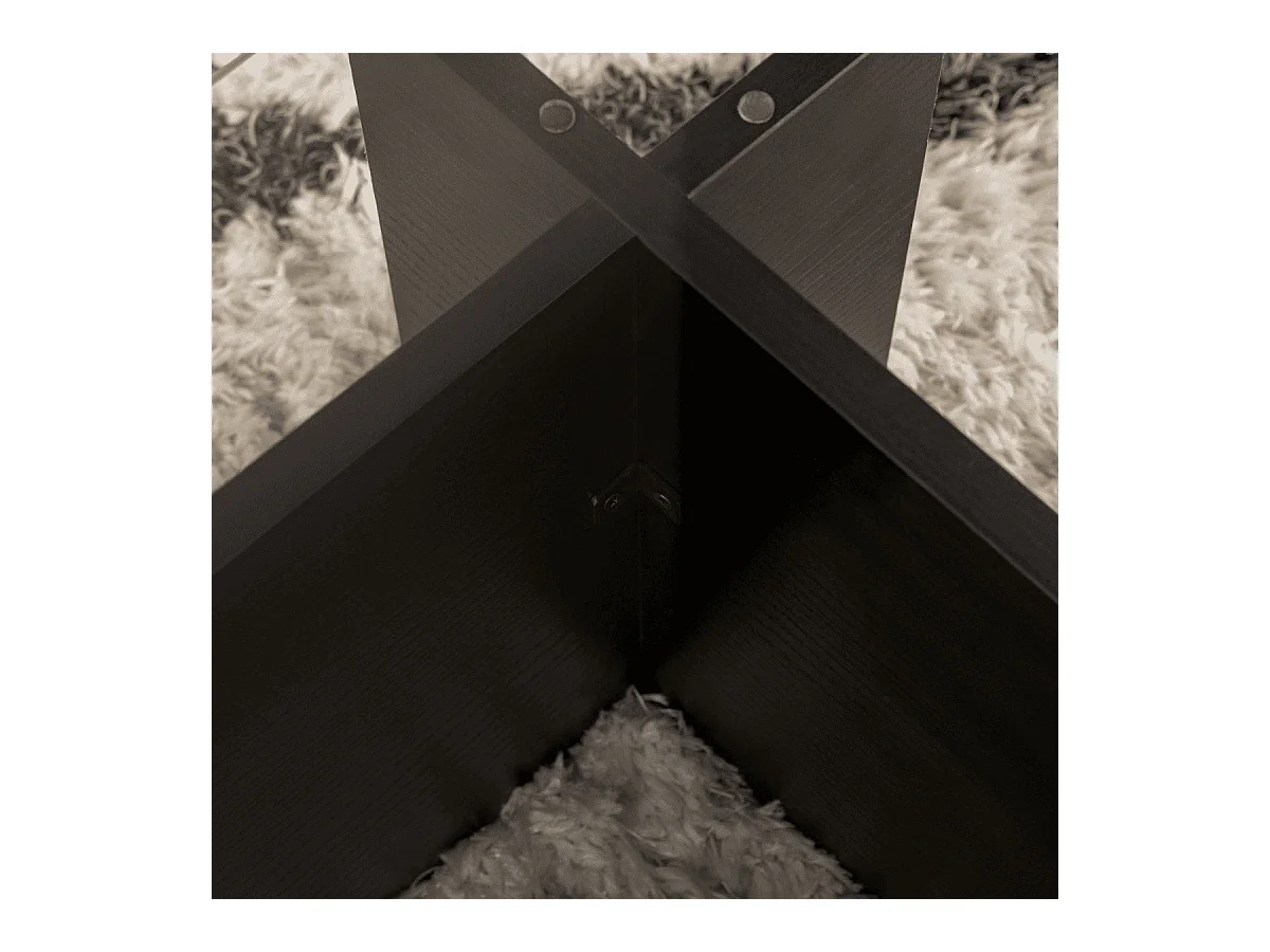 Table basse avec plateau en verre trempé L105 cm - FLAVIO