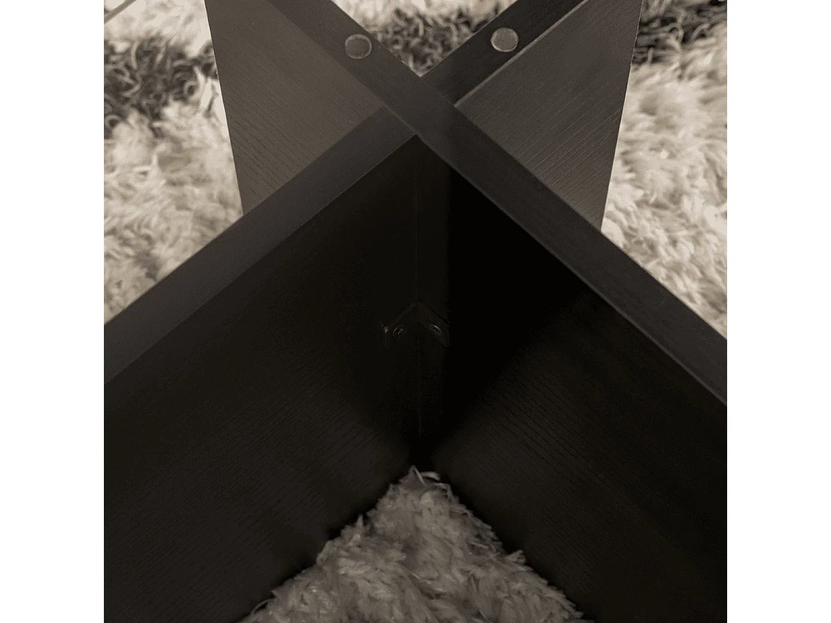 Table basse avec plateau en verre trempé L105 cm - FLAVIO