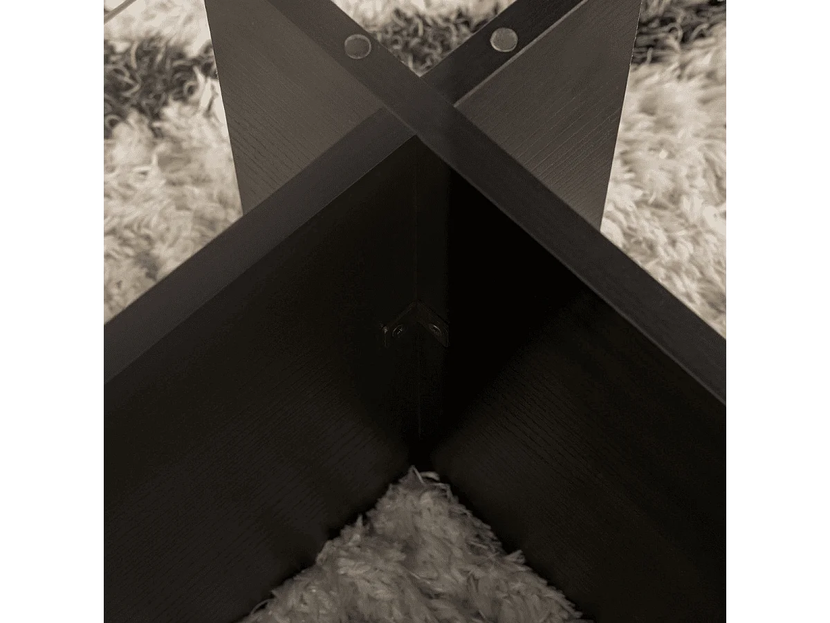 Table basse avec plateau en verre trempé L105 cm - FLAVIO