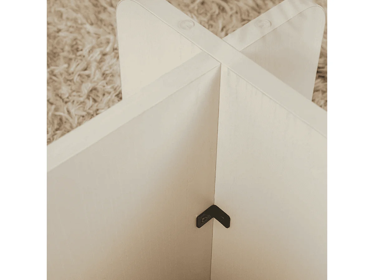 Mesa de centro con tablero de vidrio templado L105 cm - FLAVIO