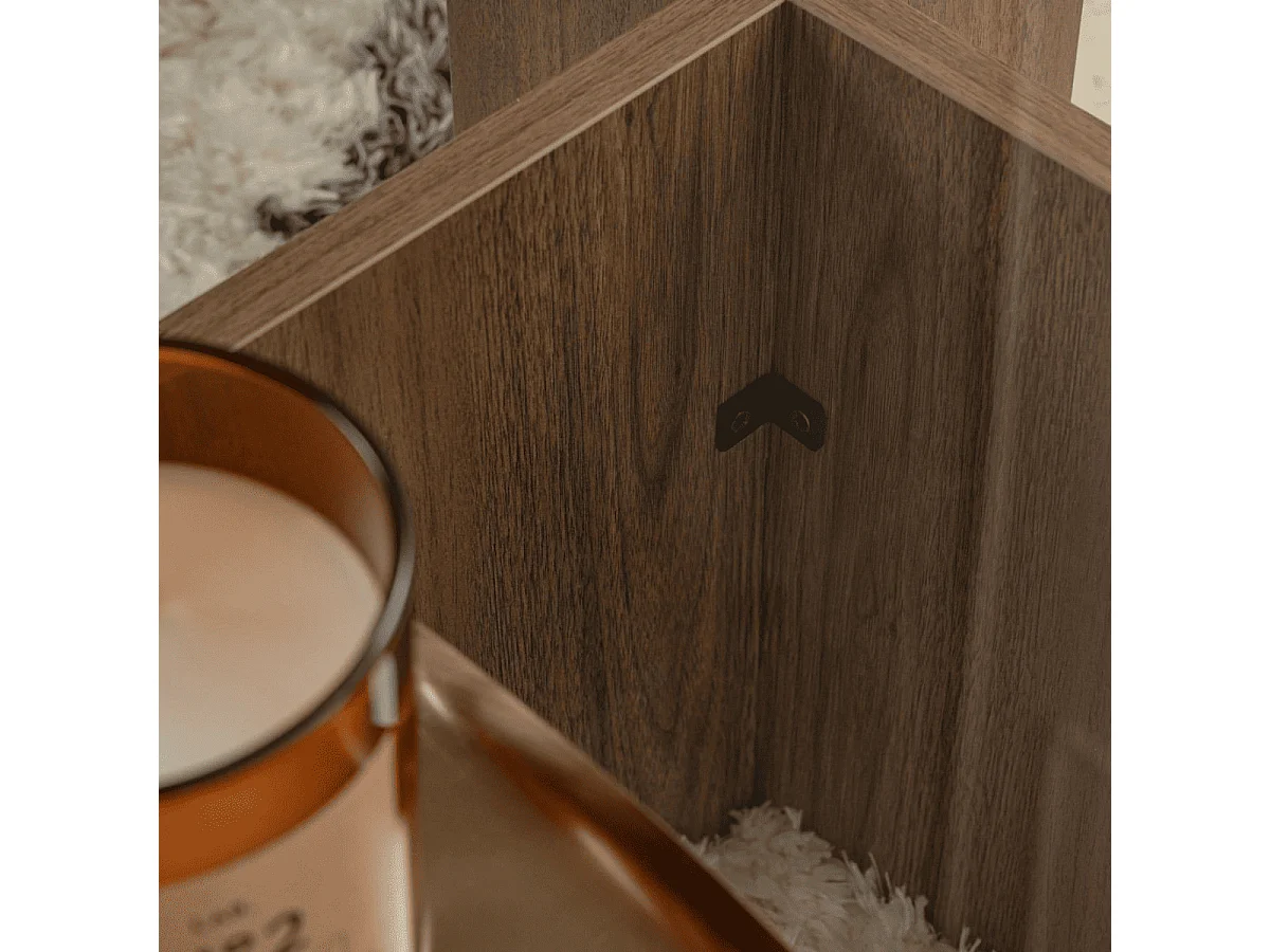 Mesa de centro con tablero de vidrio templado L105 cm - FLAVIO