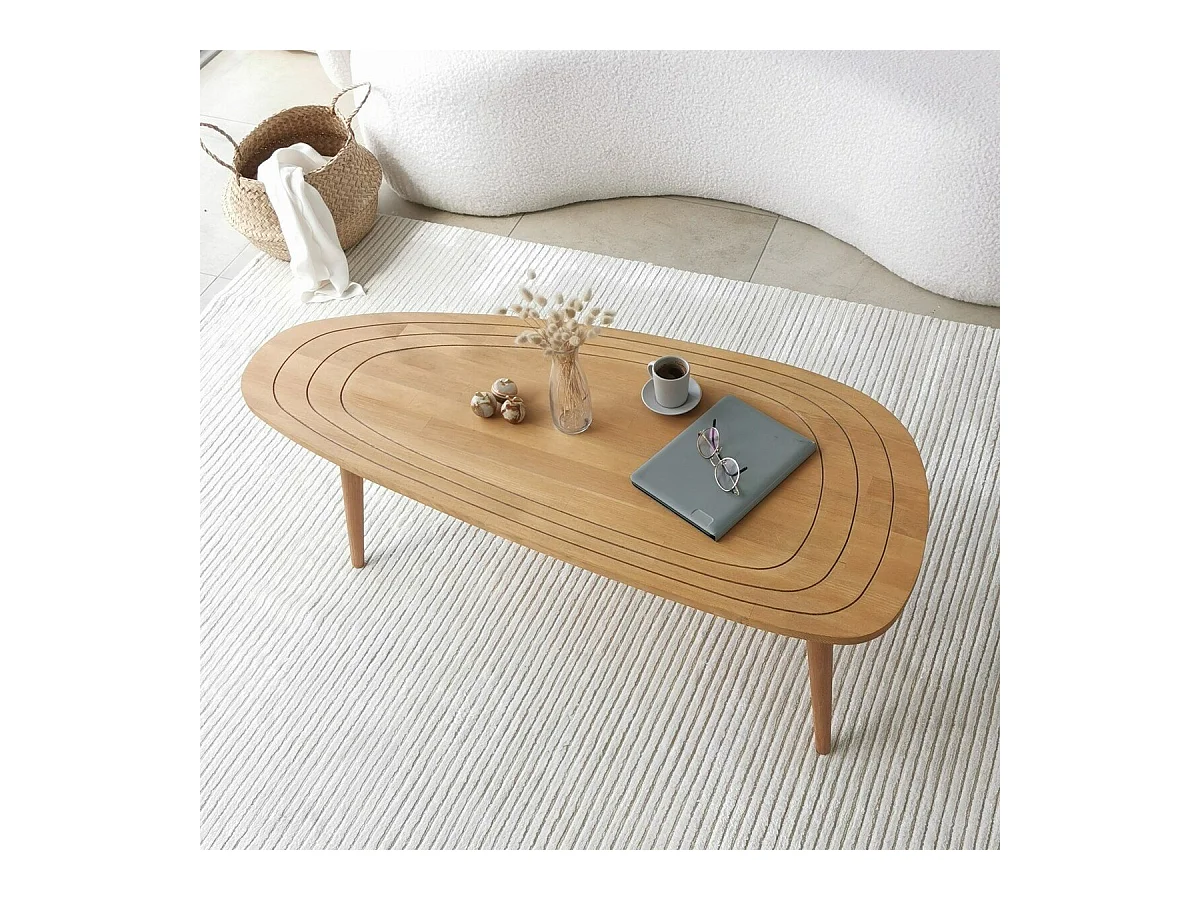 Table basse avec plateau aux bords arrondis L115 cm - SWEET