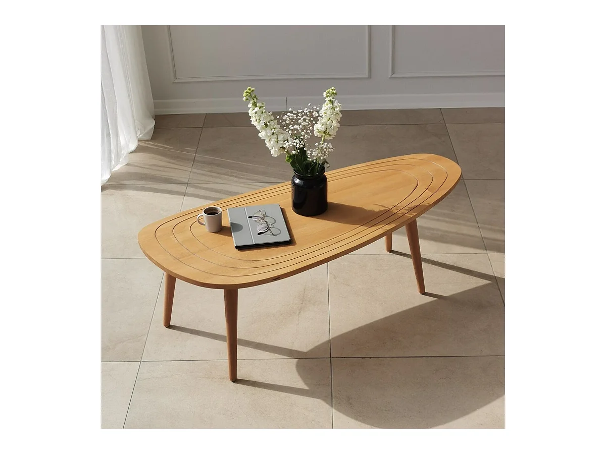 Table basse avec plateau aux bords arrondis L115 cm - SWEET