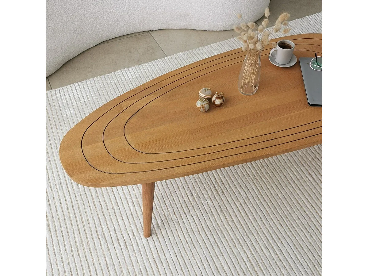 Mesa de centro com tampo de bordas arredondadas L115 cm - SWEET