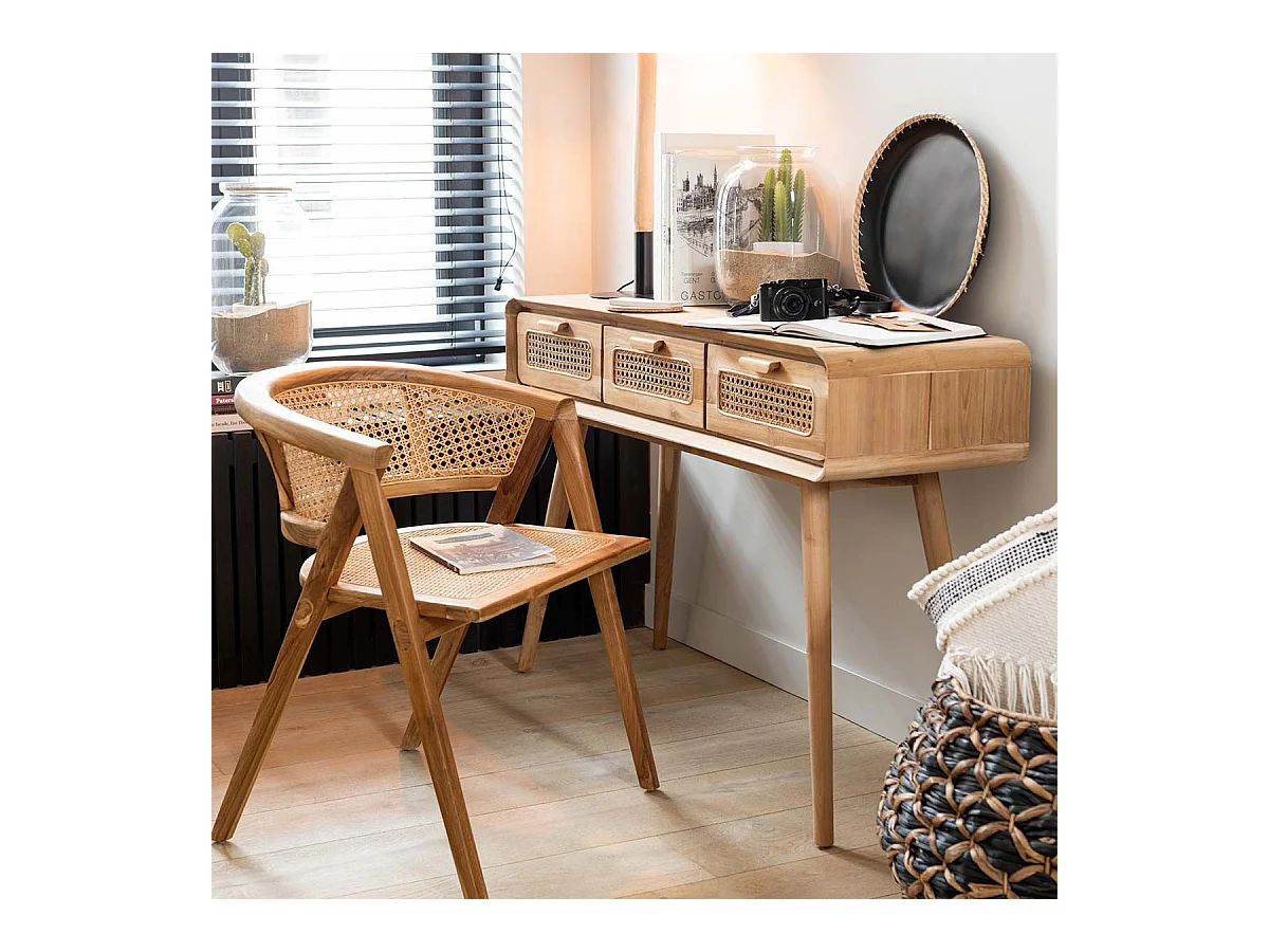 Panier Design en Bois "Roni" 62cm Naturel