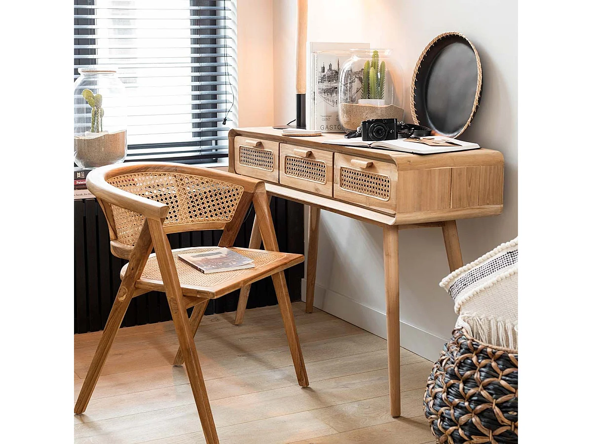 Panier Design en Bois "Roni" 62cm Naturel