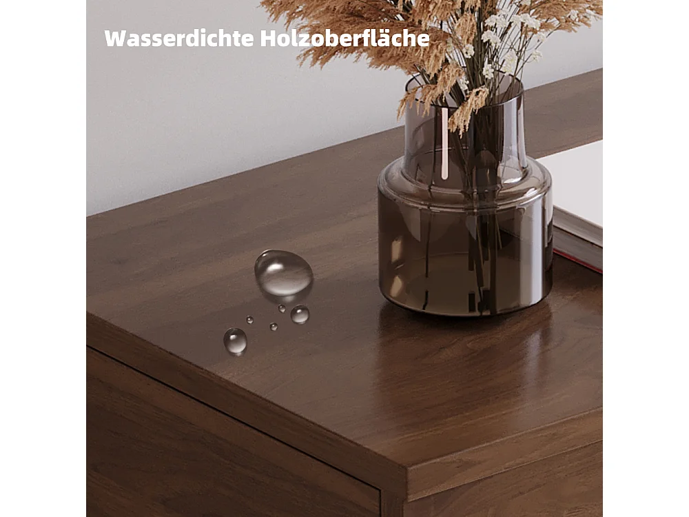 Commode étroite avec 4 tiroirs – Meuble de Rangement Moderne à l’Aspect Bois, Peu encombrant et Haut, idéal pour la Chambre, Le Salon ou Le Couloir, Largeur 40 cm