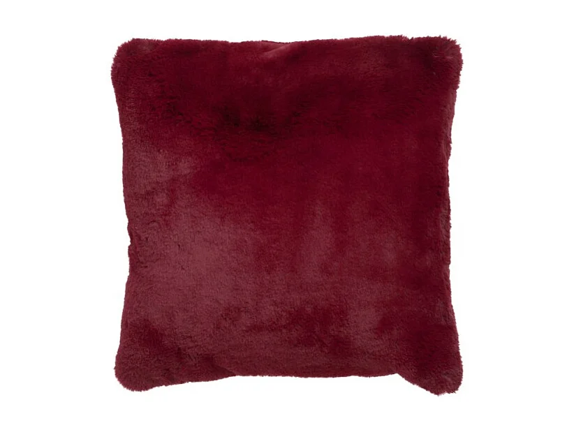 Coussin Imitation Fourrure "Cutie II" 45x45cm Rouge
