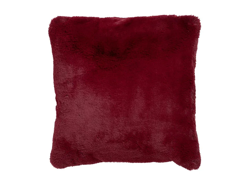 Coussin Imitation Fourrure "Cutie II" 45x45cm Rouge