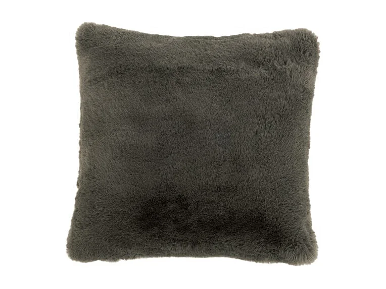 Coussin Imitation Fourrure "Cutie" 41x42cm Gris