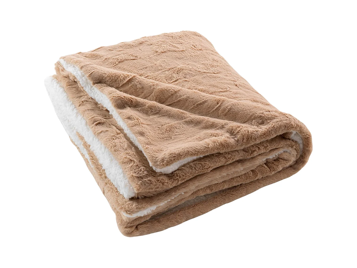 Plaid Imitation Fourrure "Foxy" 180x220cm Sable