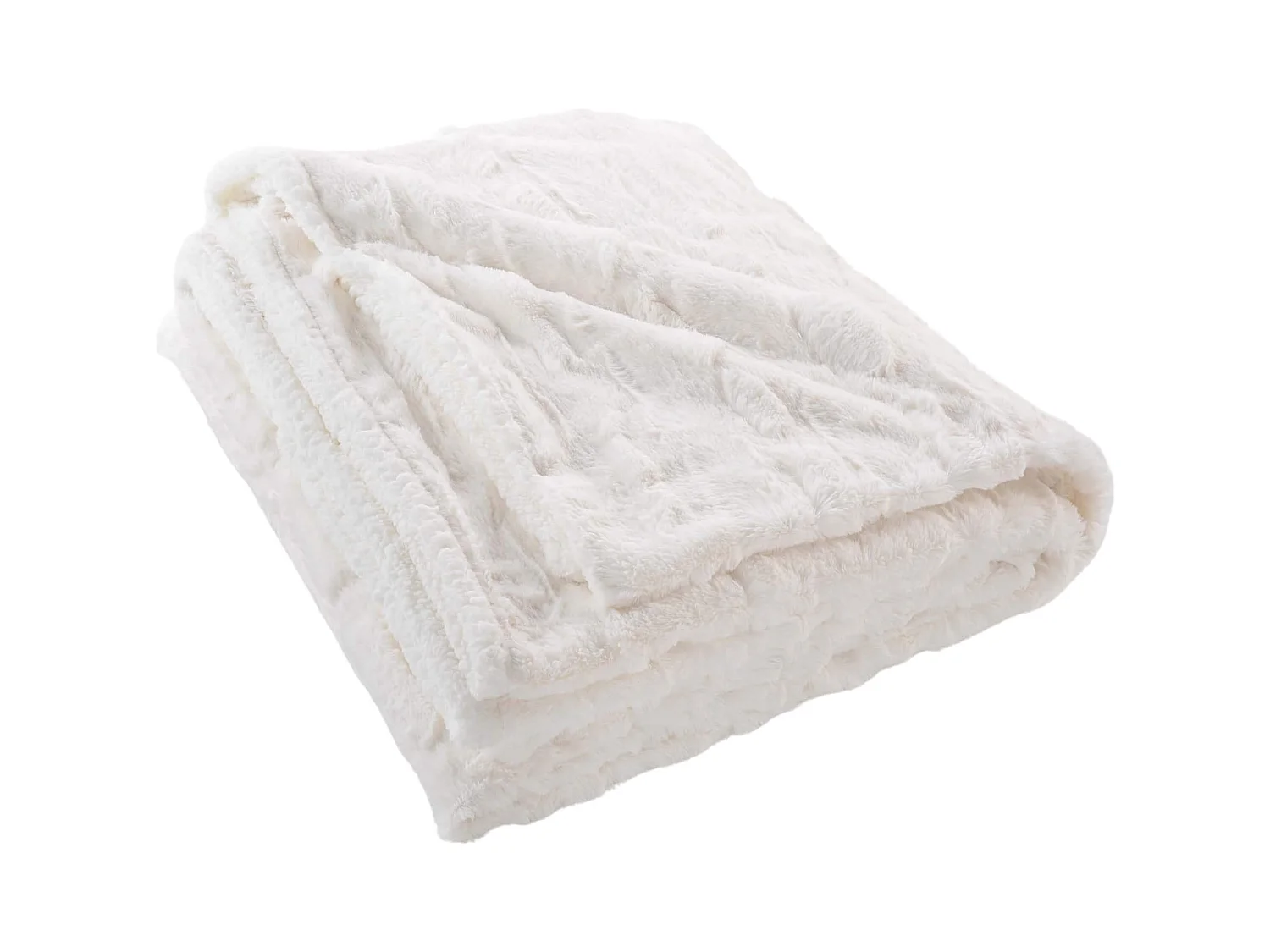 Plaid Imitation Fourrure "Foxy" 125x150cm Naturel